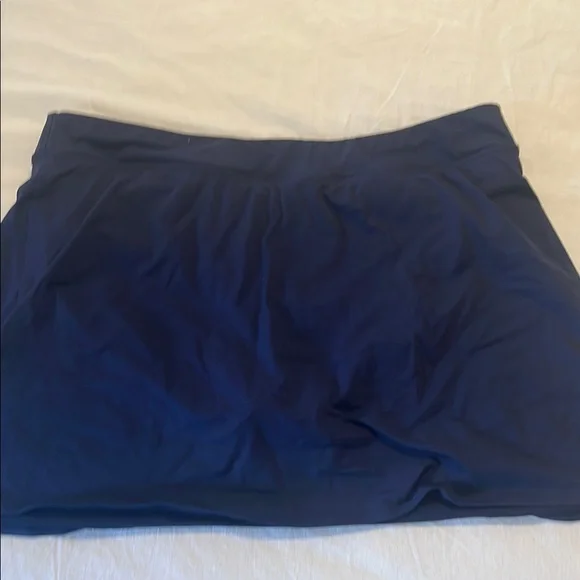 Lands' End Blue Swim Set top size 14 long mastectomy swim skirt swim bottom 14 - Picture 3 of 8